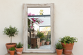 42" Long Antique Sun Bleached Teak Mirror (Trade)