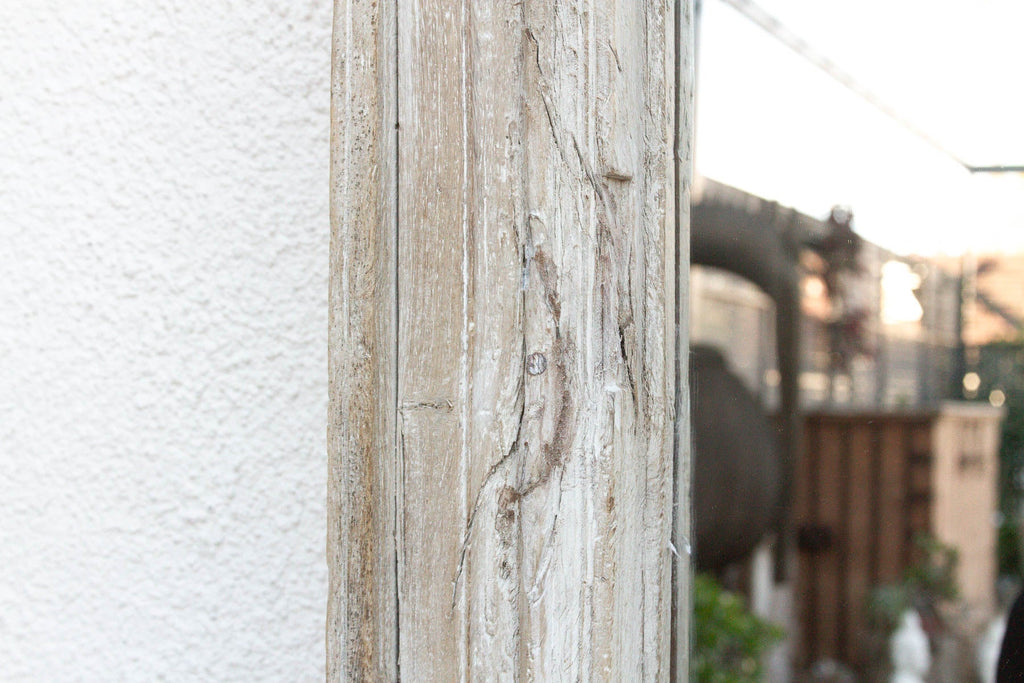 42" Long Antique Sun Bleached Teak Mirror (Trade)
