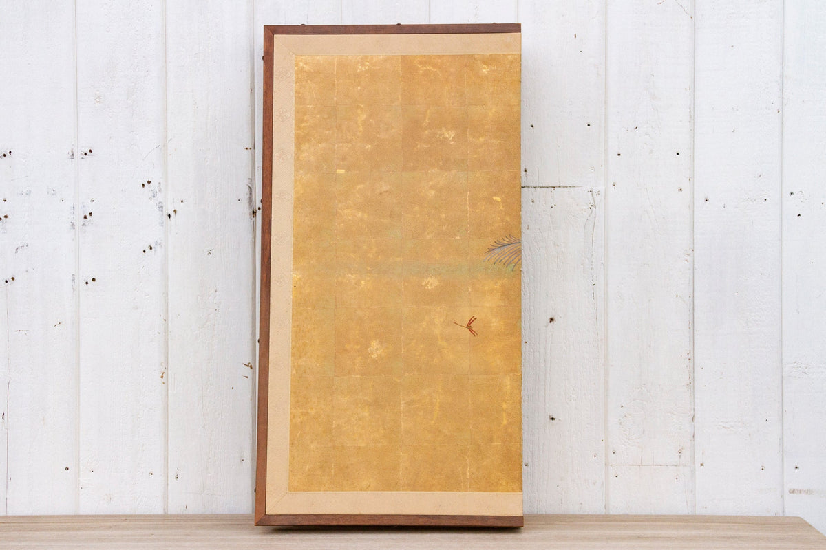 Golden Garden, Antique Japanese Screen