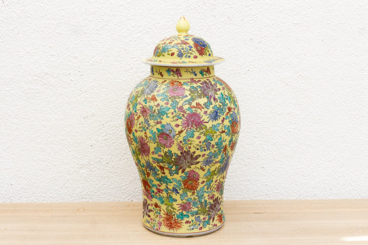 Large Famille Rose Porcelain Ginger Jar