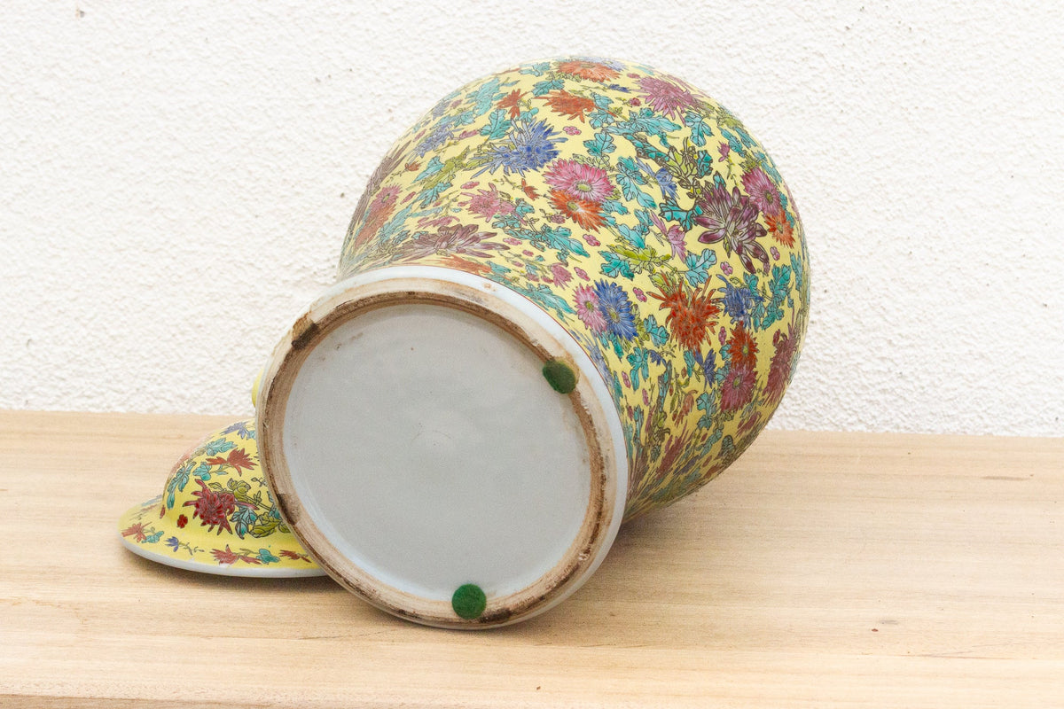 Large Famille Rose Porcelain Ginger Jar