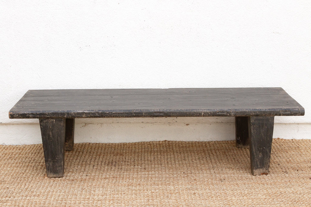 Rustic Midnight Black 72" Long Coffee Table