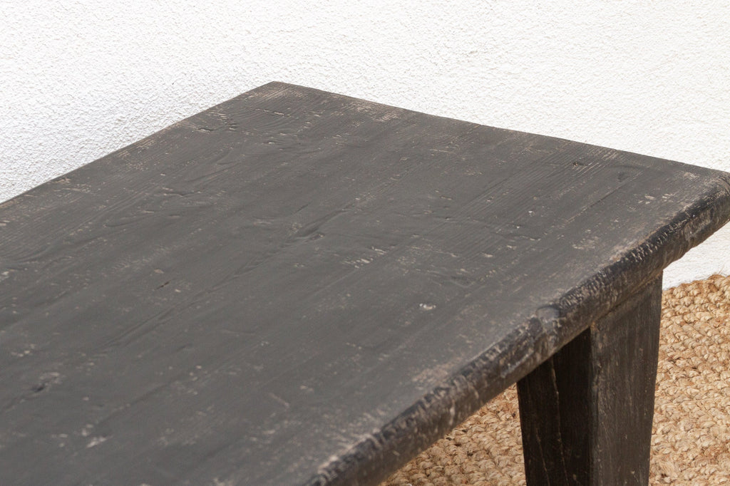 Rustic Midnight Black 72" Long Coffee Table