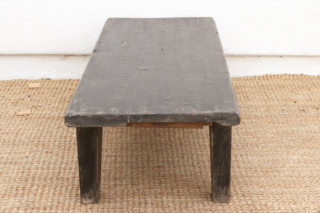 Rustic Midnight Black 72" Long Coffee Table