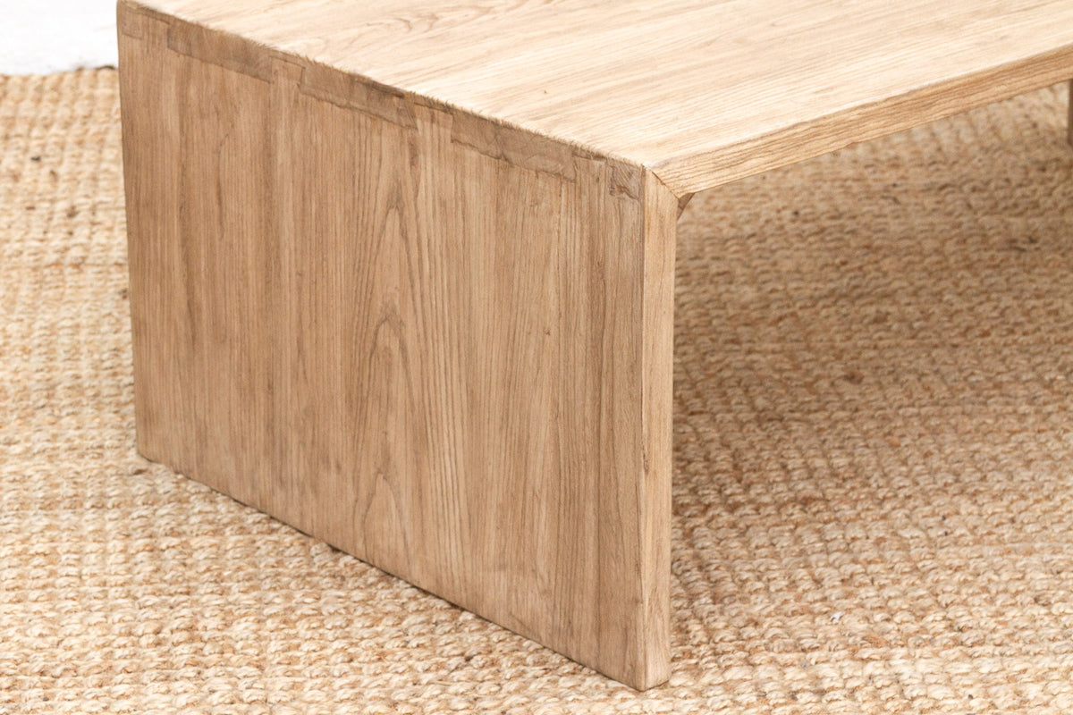 Contemporary Farmhouse Waterfall Coffee Table