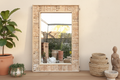 Rustic Bohemian Bleached Wood Mirror
