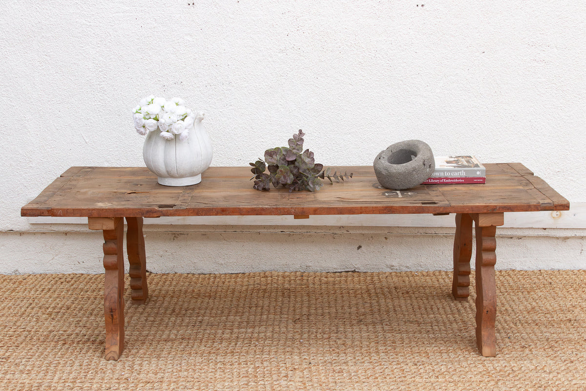 Antique Oxidized Teak South India Coffee Table