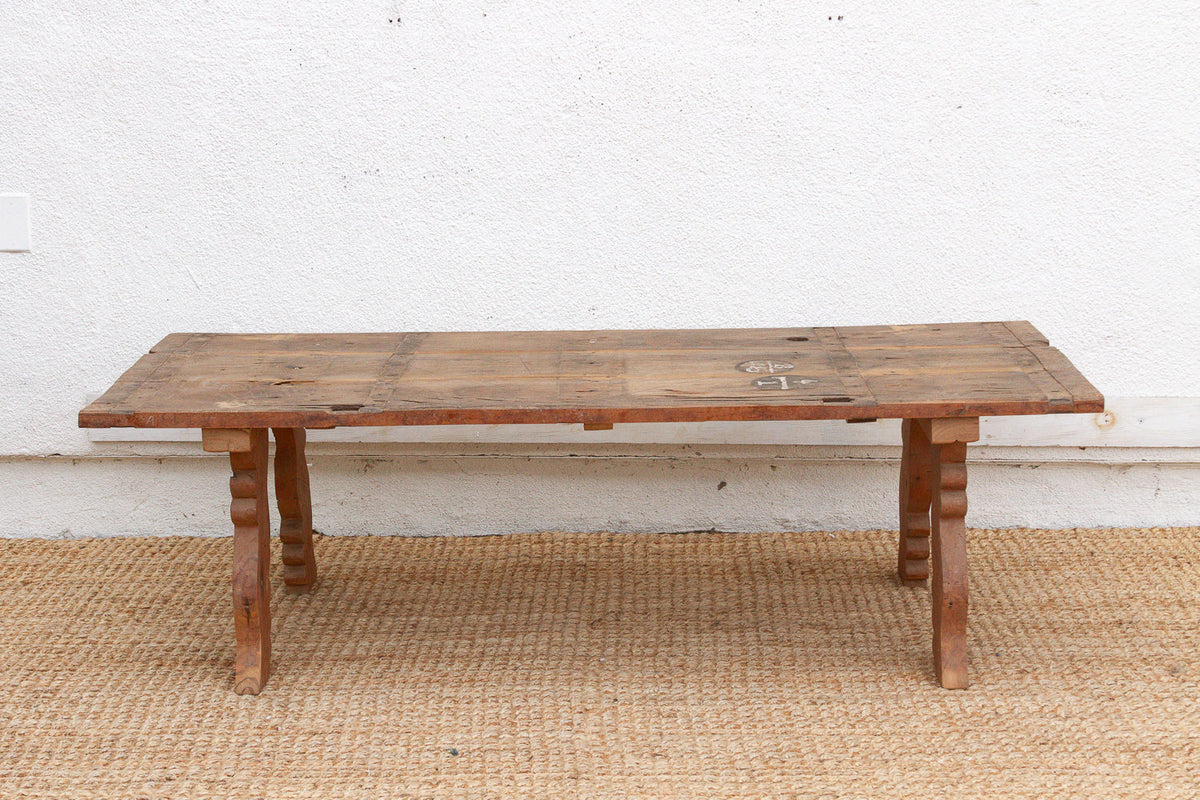 Antique Oxidized Teak South India Coffee Table