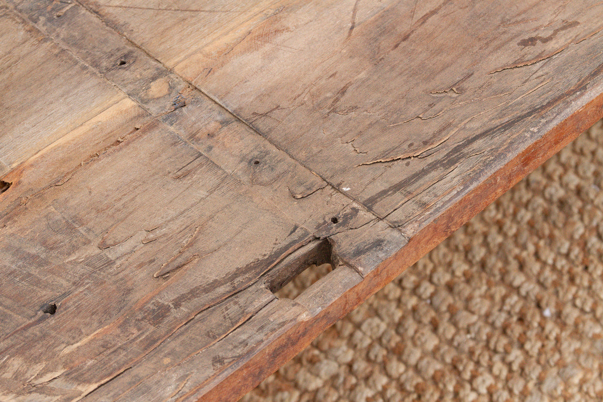 Antique Oxidized Teak South India Coffee Table (Trade)
