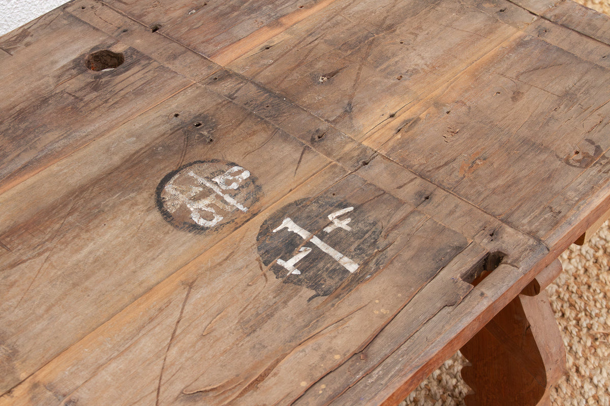 Antique Oxidized Teak South India Coffee Table