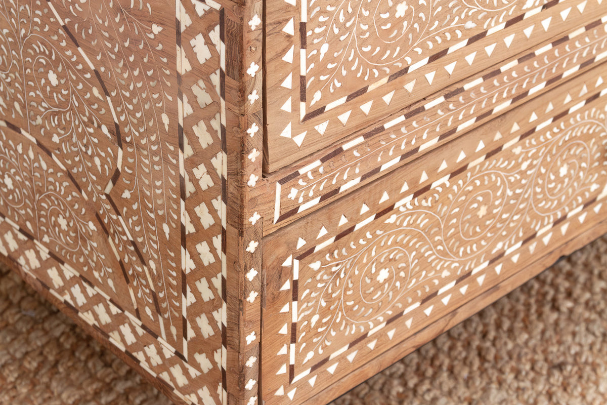 One-Of-A-Kind Heritage Inlay Chest of 2 Drawers