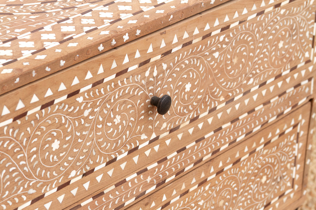 One-Of-A-Kind Heritage Inlay Chest of 2 Drawers