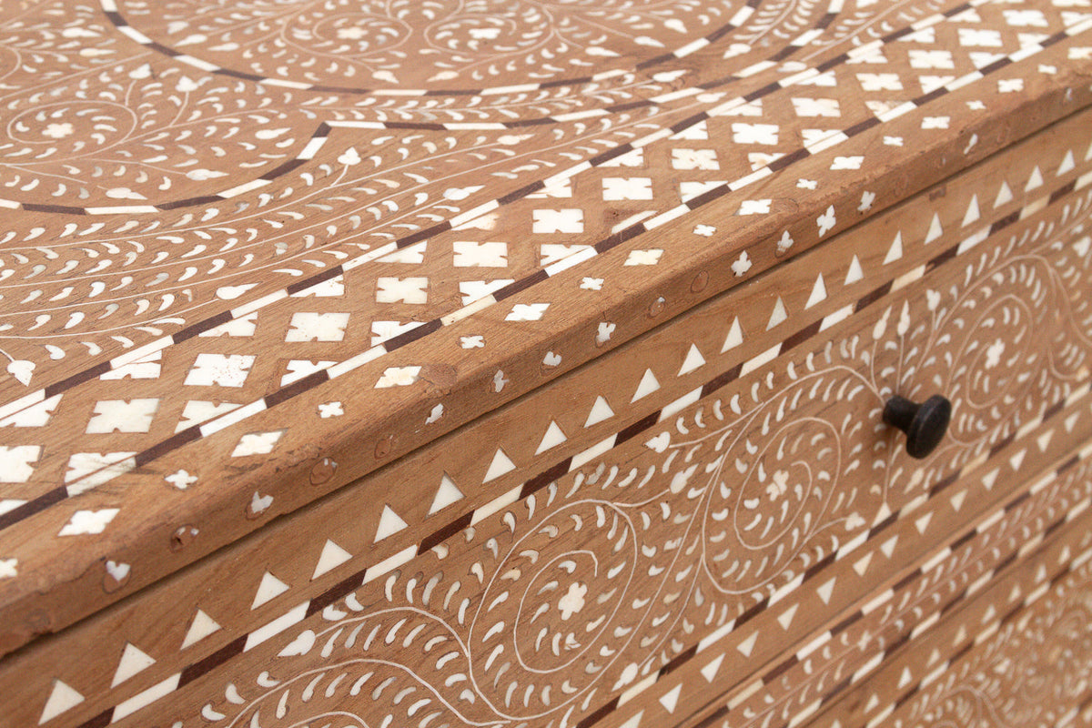 One-Of-A-Kind Heritage Inlay Chest of 2 Drawers