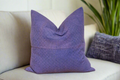 Violet Hand-Stitched Pillow Cover