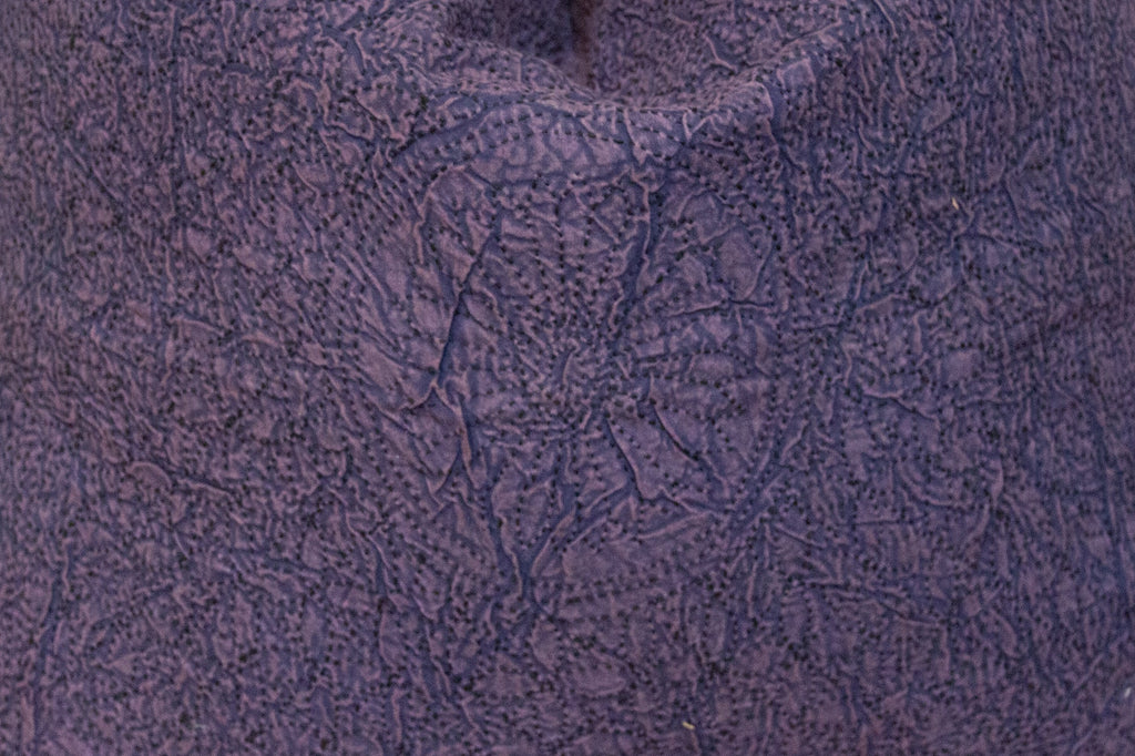 Dark Violet Hand-Stitched Pillow Cover