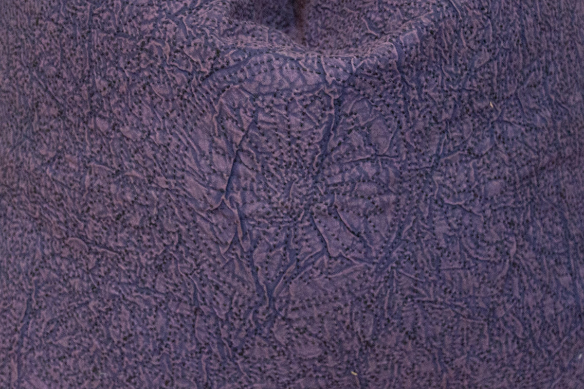 Dark Violet Hand-Stitched Pillow Cover
