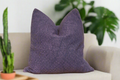 Dark Violet Hand-Stitched Pillow Cover