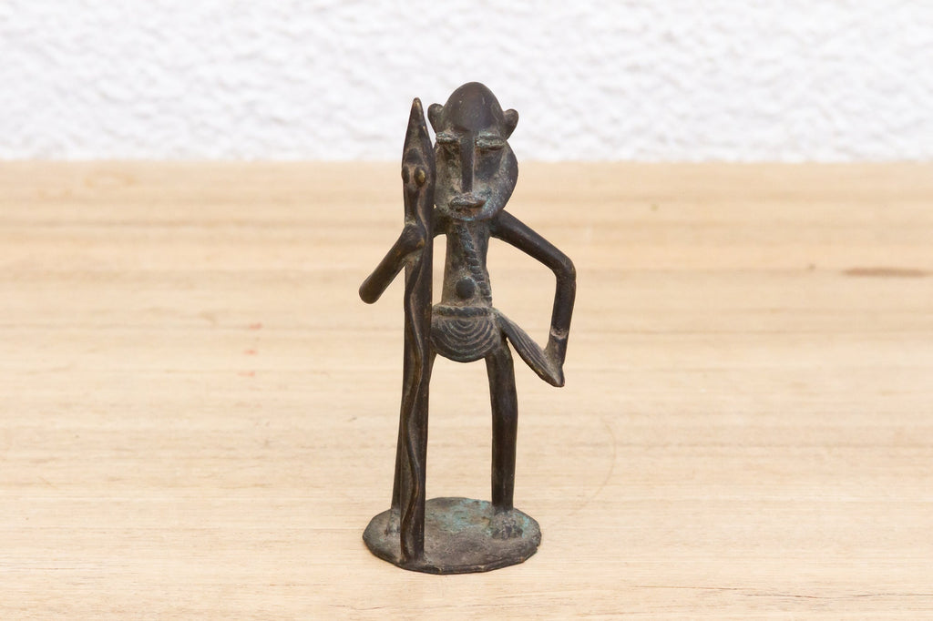 Miniature African Dogon Bronze Figure
