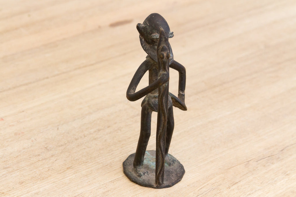 Miniature African Dogon Bronze Figure
