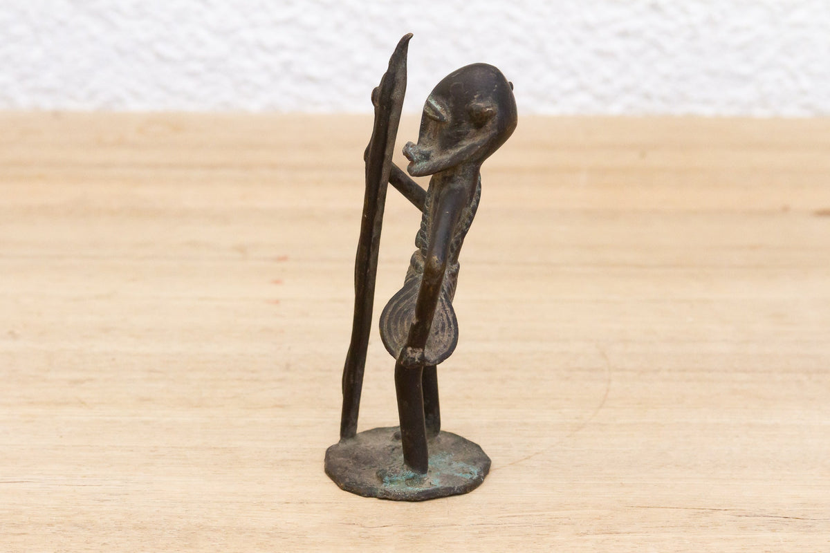 Miniature African Dogon Bronze Figure