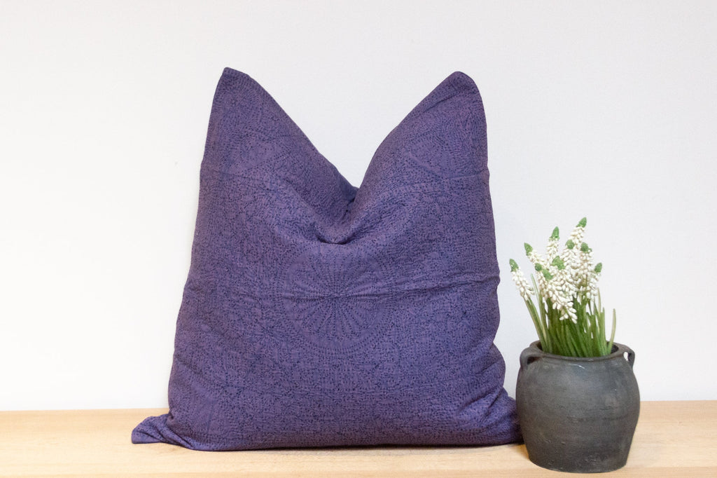 Dark Orchid Hand-Stitched Pillow Cover