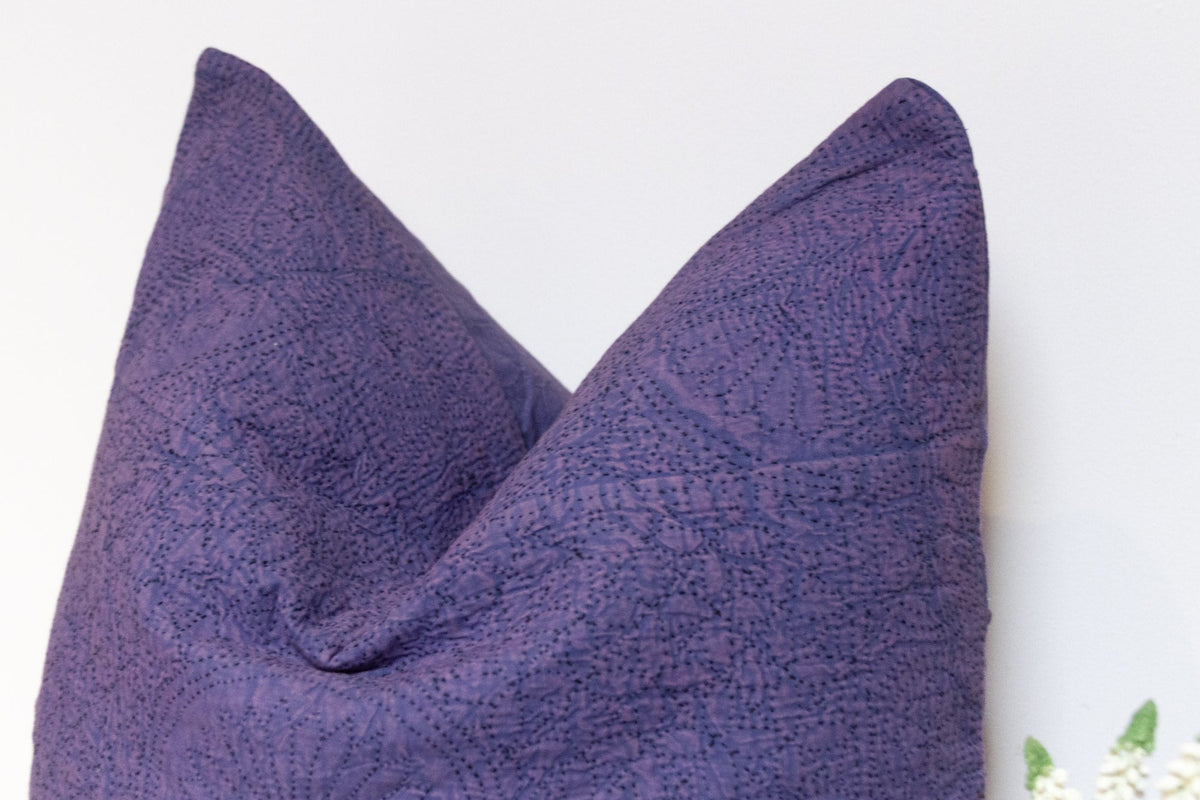 Dark Orchid Hand-Stitched Pillow Cover