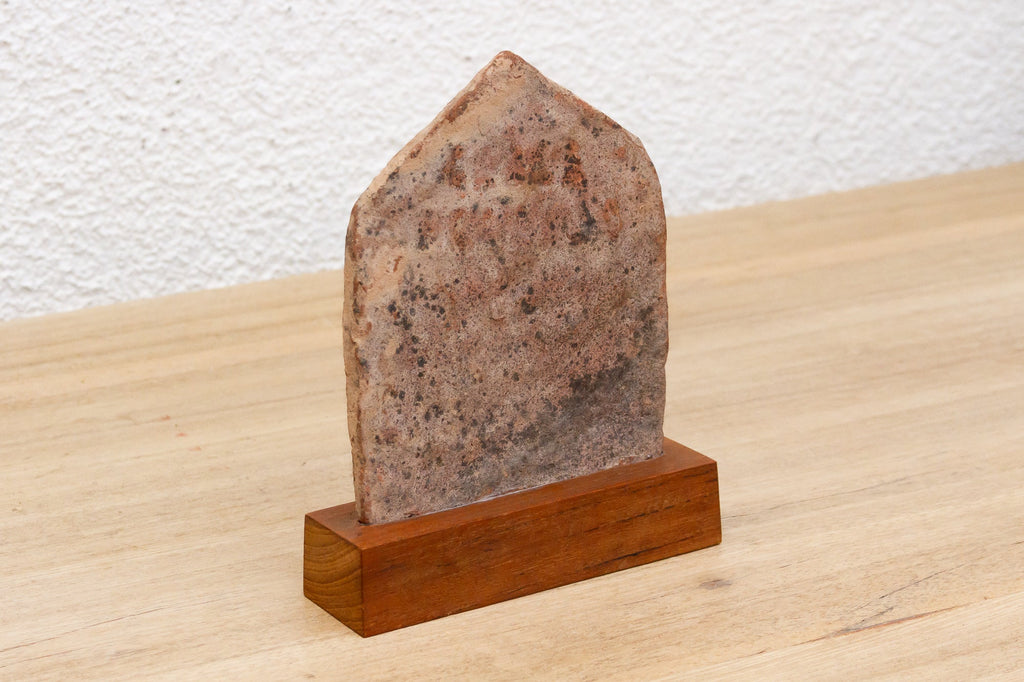 Terracotta Buddhist Votive Tablet on Custom Stand