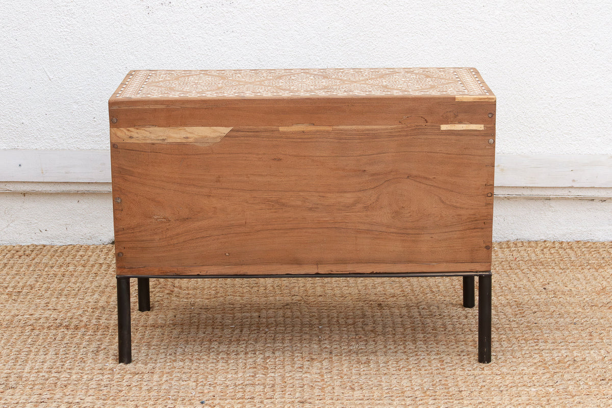 Heirloom 19th Century Inlay Chest w/Drop Down Door (Trade)
