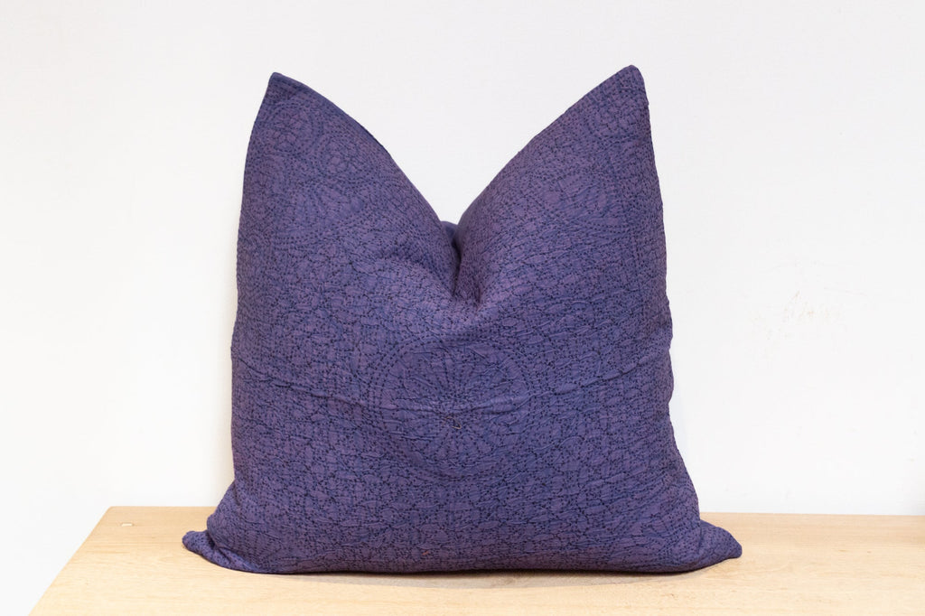 Grape Purple Hand-Stitched Pillow Cover
