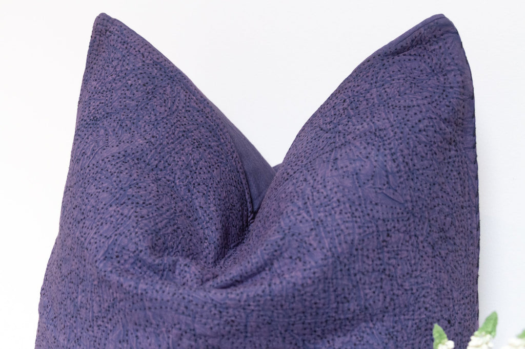 Ultra Violet Hand-Stitched Pillow Cover