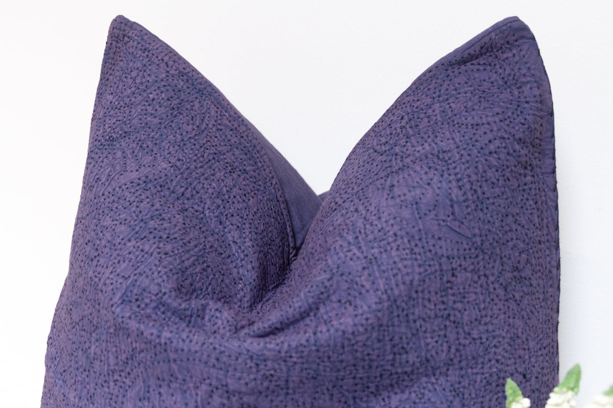 Ultra Violet Hand-Stitched Pillow Cover
