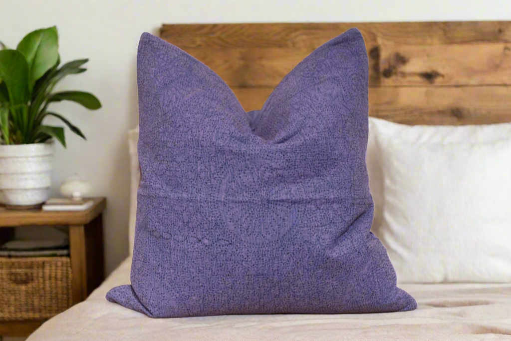 Ultra Violet Hand-Stitched Pillow Cover