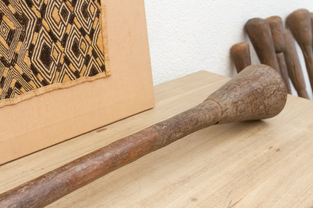Oxidized Wood Antique African Grinding Pestle