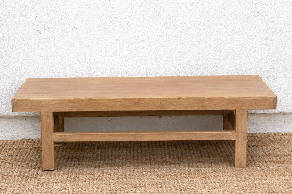 Long Cozy Farmhouse Wood Coffee Table