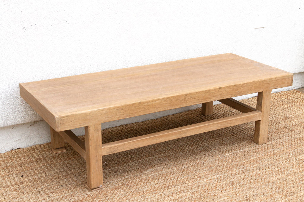 Long Cozy Farmhouse Wood Coffee Table