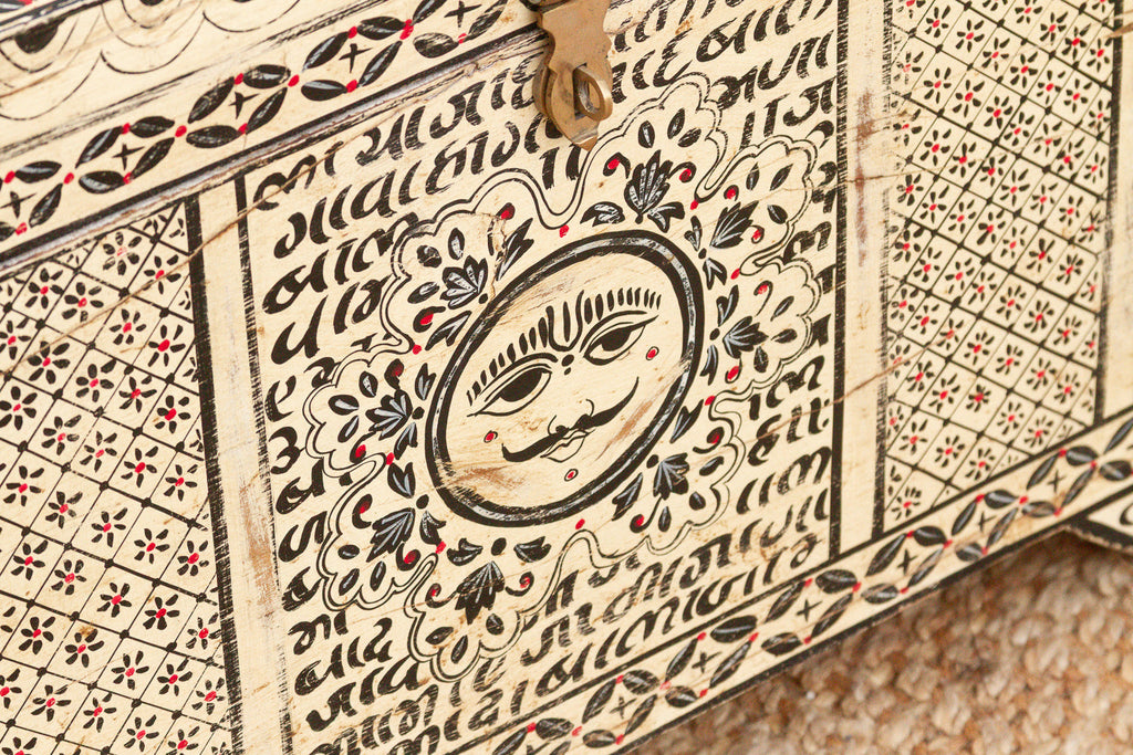 Vintage "Surya" Sun-face Painted Chest