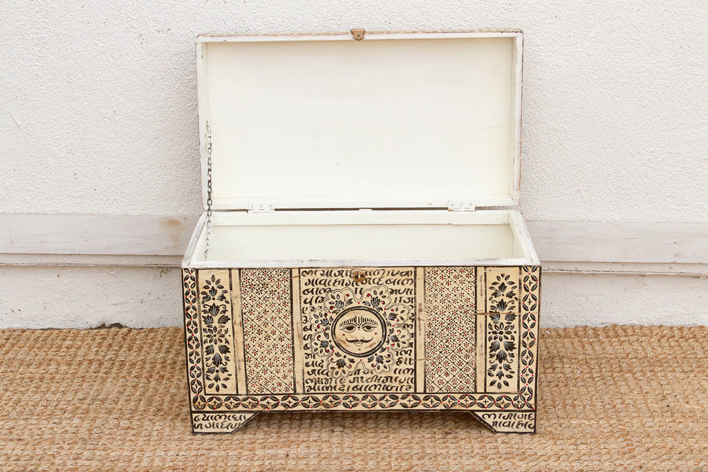 Vintage "Surya" Sun-face Painted Chest