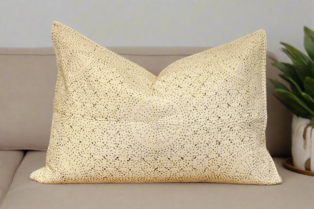 Seashell White Hand-Stitched Pillow Cover