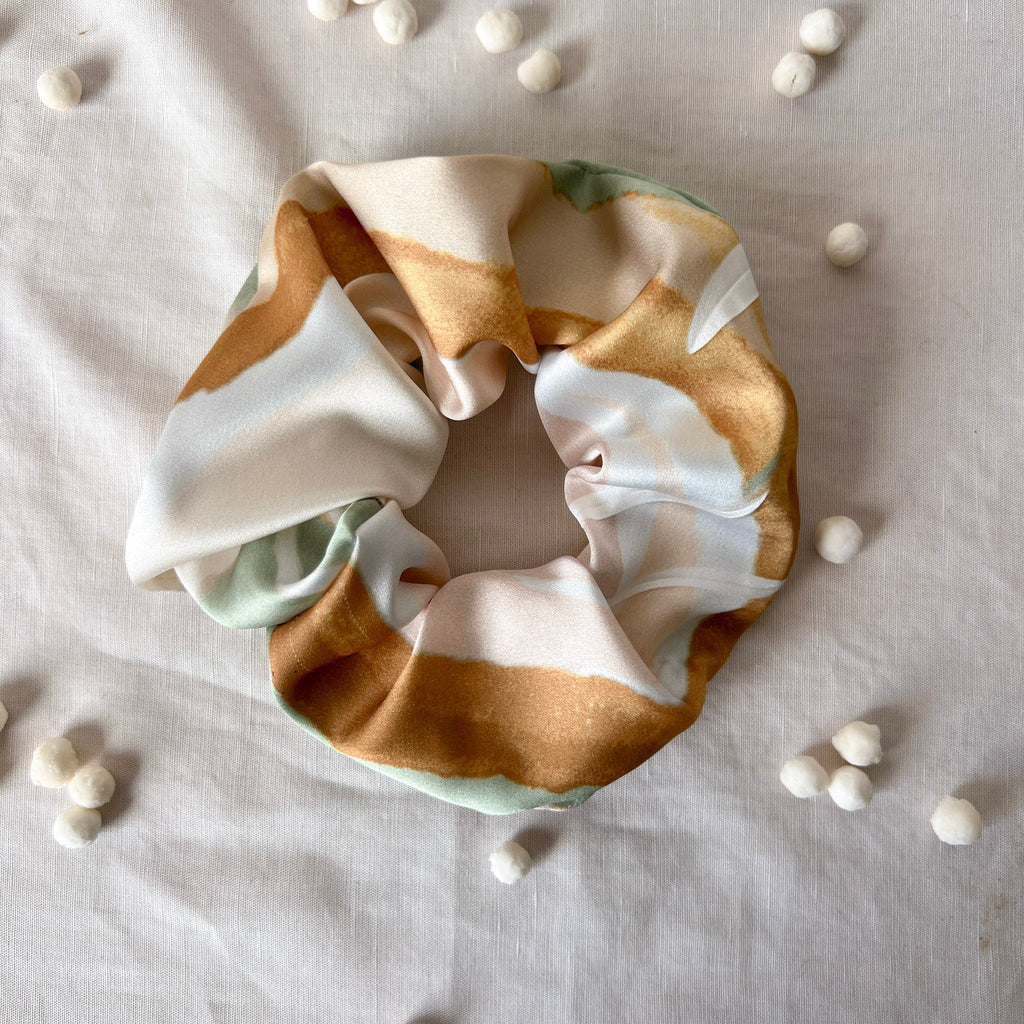 Muted Mirage Satin Scrunchie