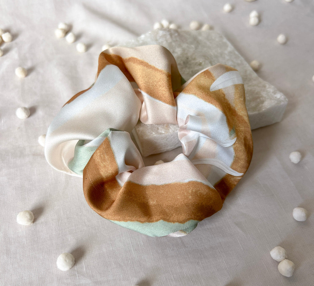 Muted Mirage Satin Scrunchie
