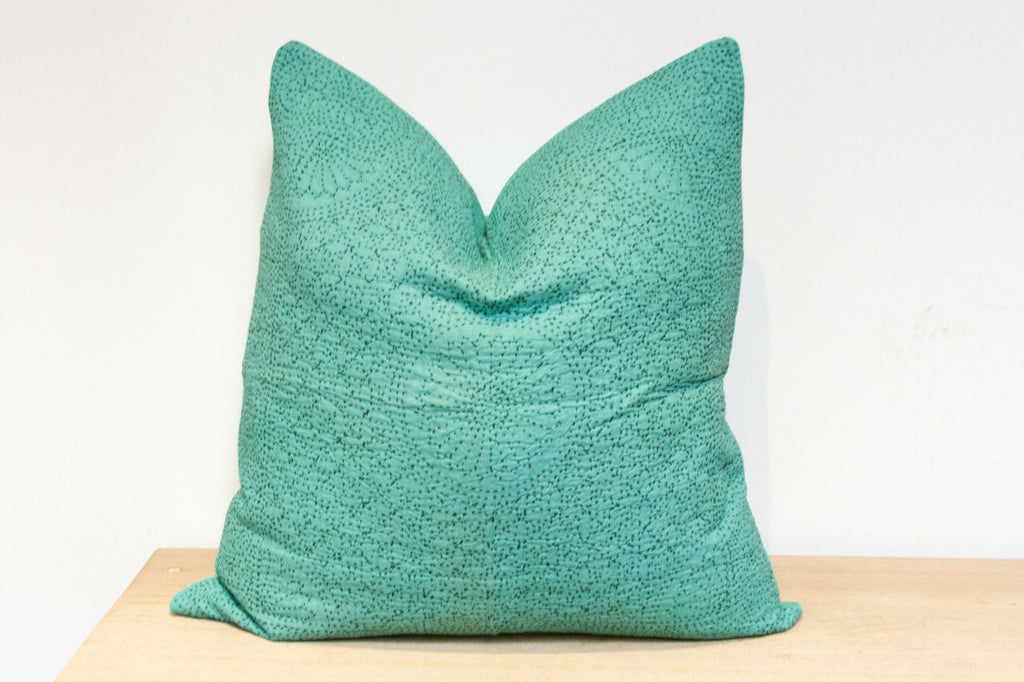 Jade Hand-Stitched Pillow Cover