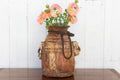Oversize Wood Tribal Vintage Pot