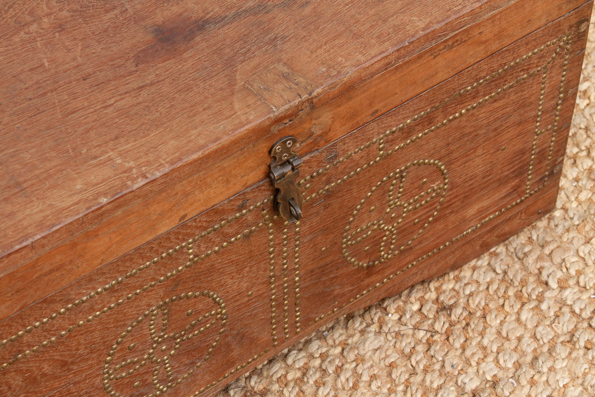 Mid 20th Century British Colonial Teak Chest (Trade)