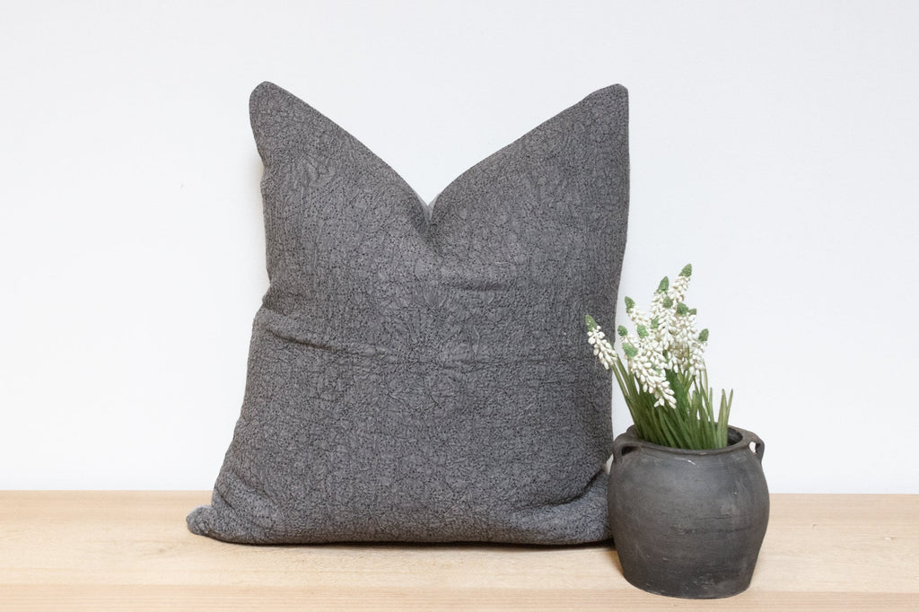 Greece stone gray Hand-Stitched Pillow Cover