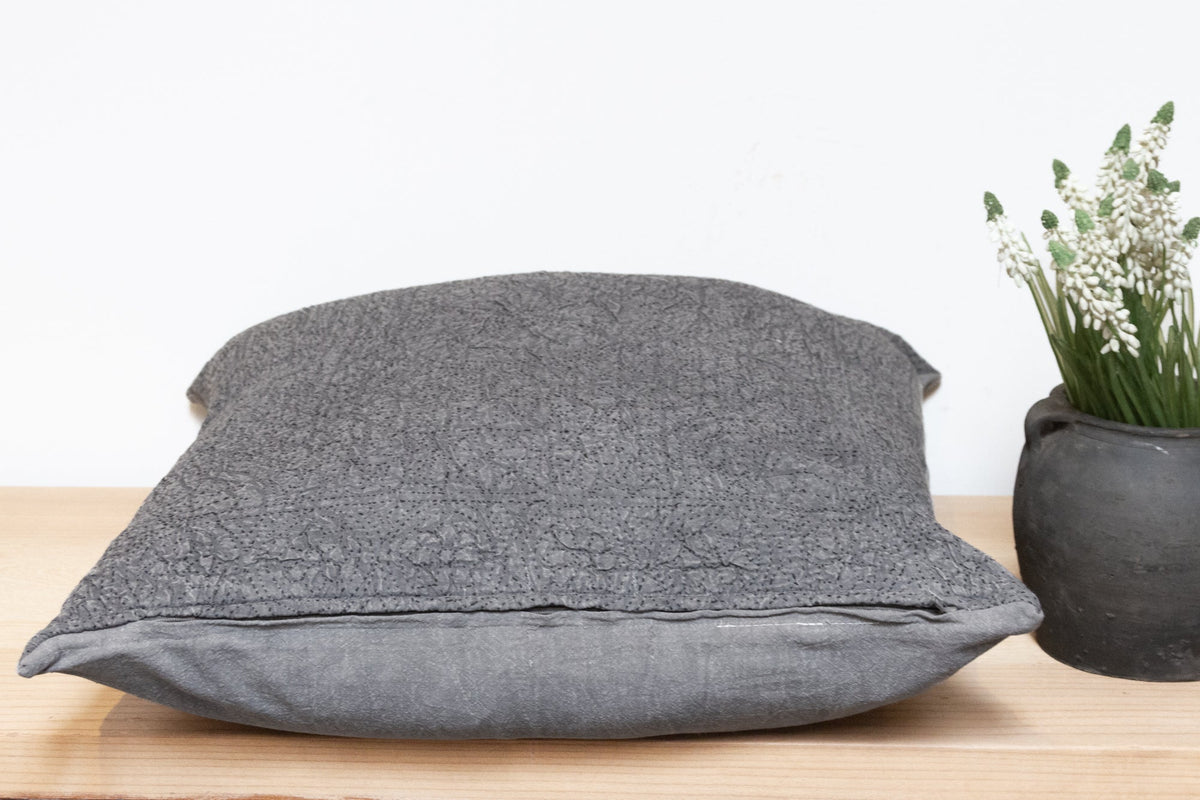 Greece stone gray Hand-Stitched Pillow Cover