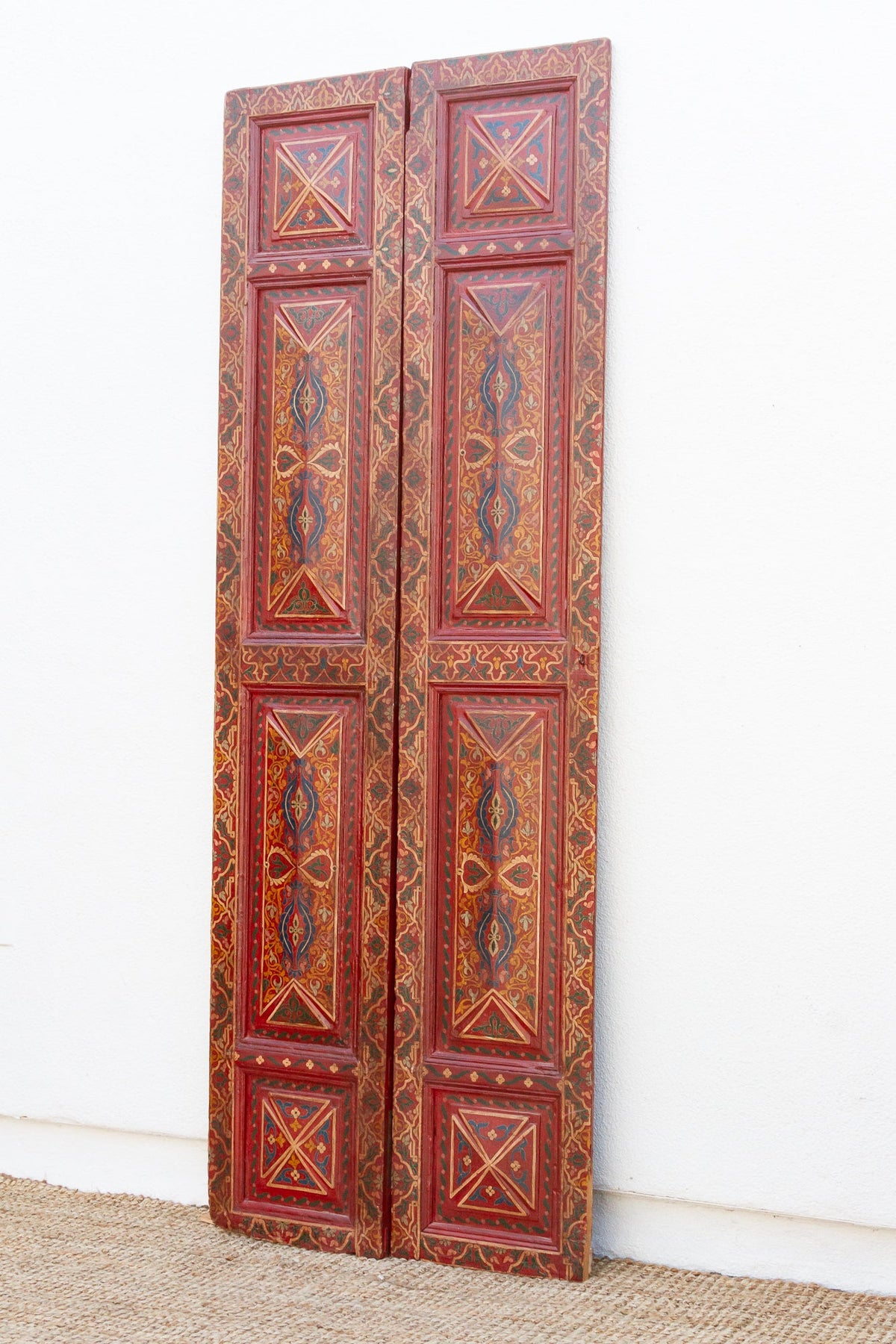 Pair of Handpainted Tall & Slim Moroccan Doors