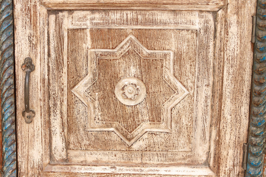 Rustic Reclaimed Door Nightstand Cabinet