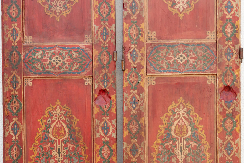 Pair of Handpainted Tall & Slim Moroccan Doors