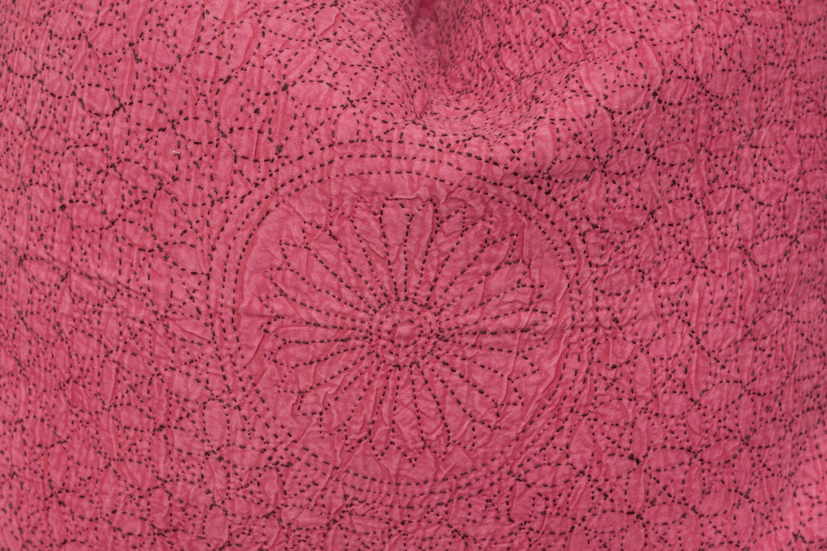 Dusty Pink Hand-Stitched Pillow Cover