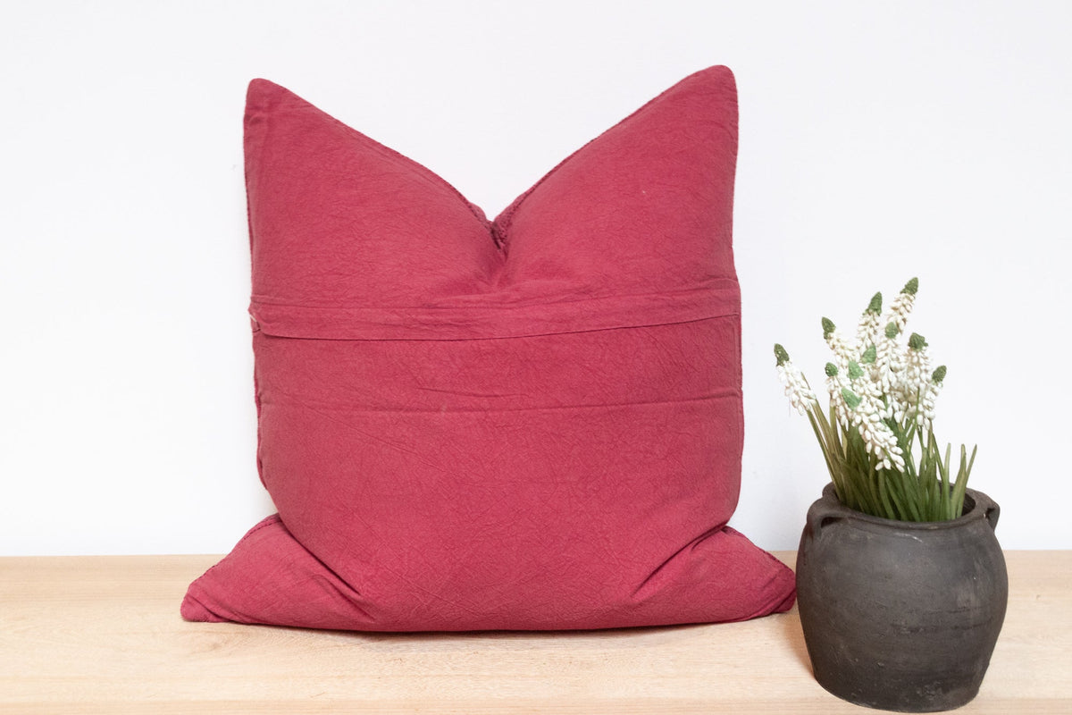 Dusty Pink Hand-Stitched Pillow Cover